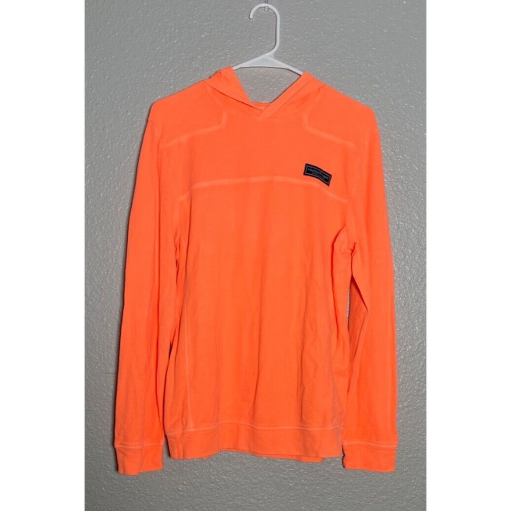 Vineyard Vines Saltwater Pique Hoodie Boys XL Neon Orange Hoodie